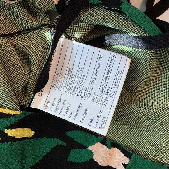 CLUB MONACO VALERIA FLORAL PEPLUM TIE SWEATER SZ M - Picture 5 of 6